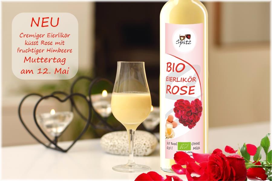 BIO Eierlikör Rose 0.5 l, 15 vol% BIO Eierlikör Rose 0.5 l, 15 vol%