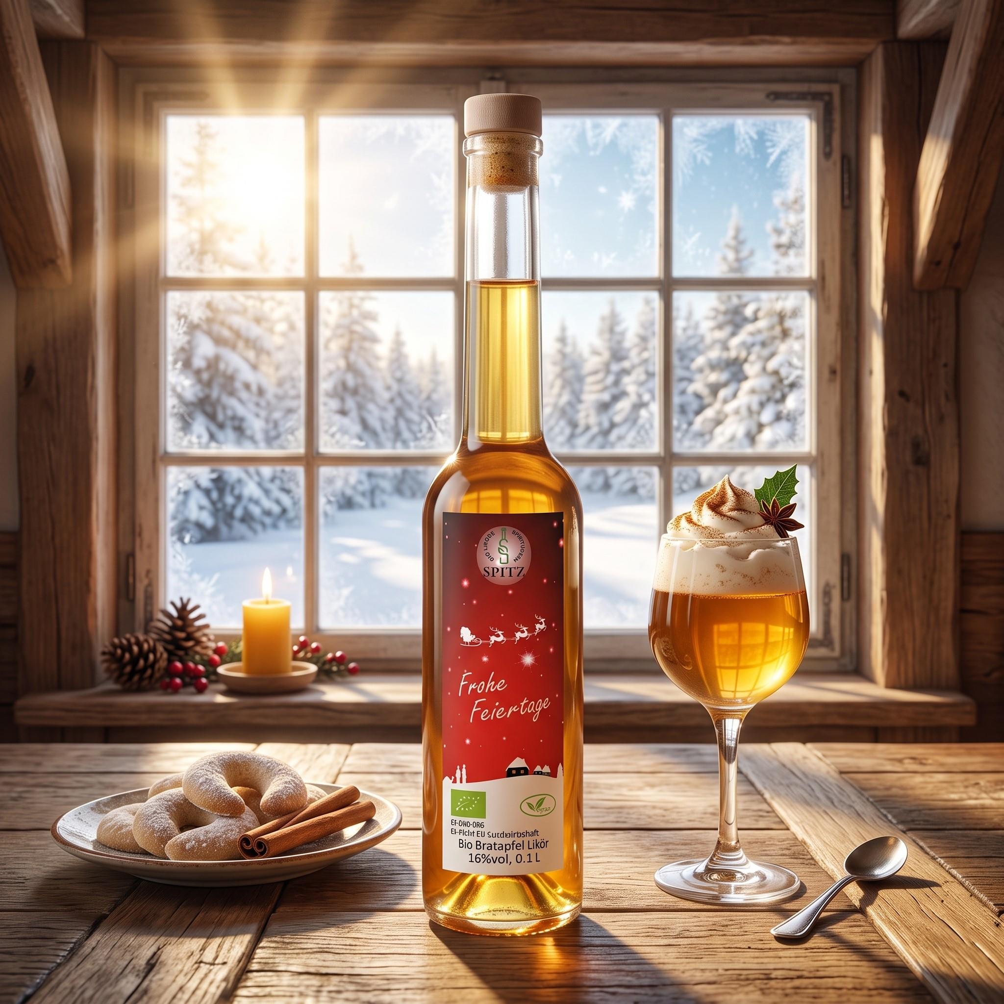 Frohe Weihnacht - BIO Bratapfel Likoer 0.1 l, 16 vol%