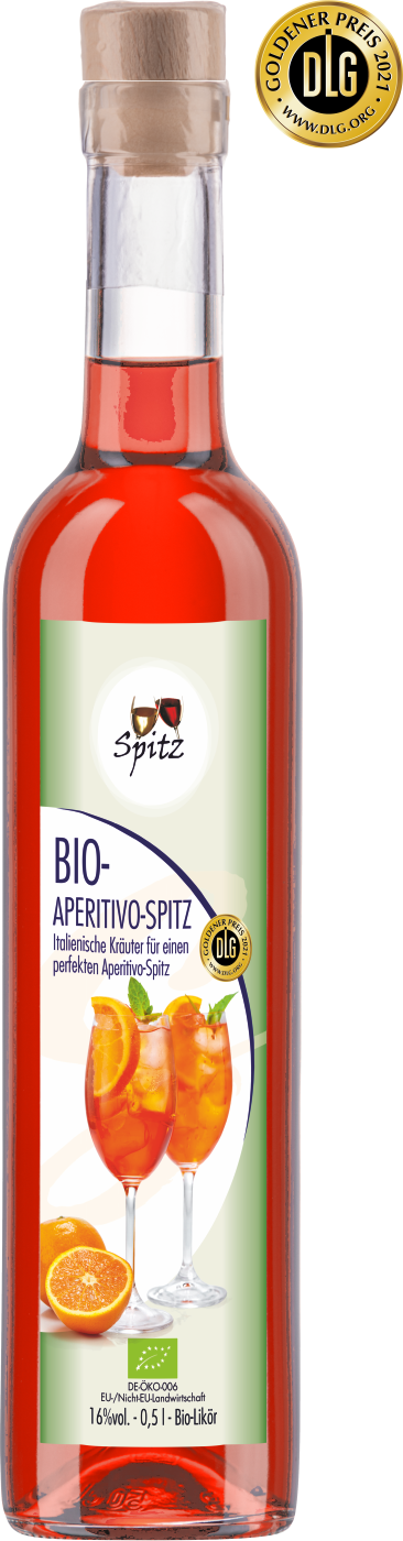 Bio Aperitivo fuer einen perfekten veganen Spriz. Ausgezeichnet mit der goldenen MEdaille der DLG Bio Aperitivo fuer einen perfekten veganen Spriz. Ausgezeichnet mit der goldenen MEdaille der DLG