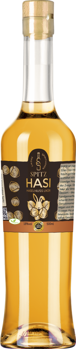 Haselnuss Likoer. Ausgezeichnet mit vielen goldenen Medaille der DLG