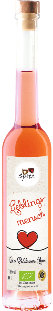 Lieblingsmensch - BIO Erdbeerlikör Likör, 0.1 l, 16 vol%