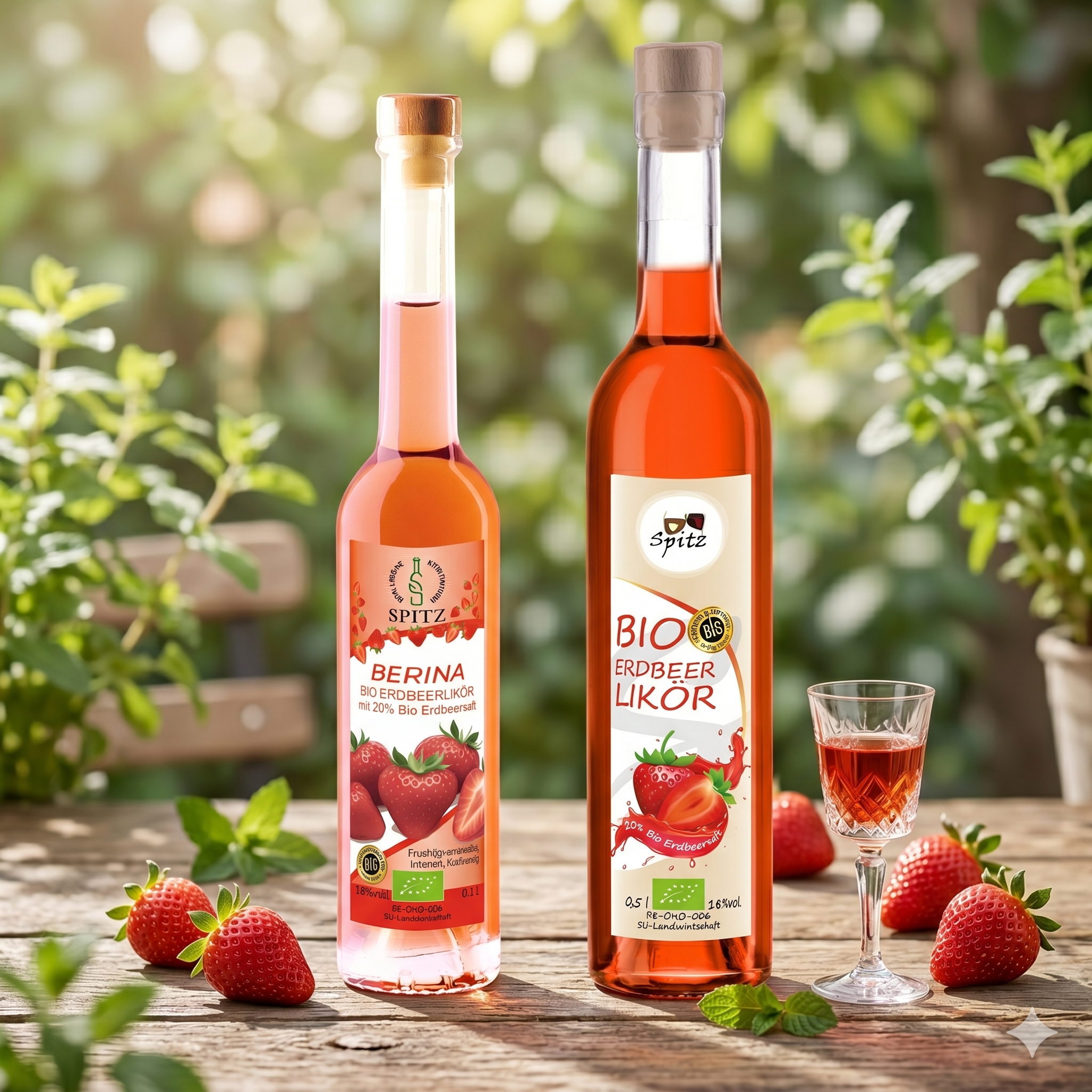 BIO Erdbeer Likör 0.35 l, 18 vol%