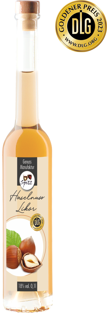 Haselnuss Likoer. Ausgezeichnet mit vielen goldenen Medaille der DLG Haselnuss Likoer. Ausgezeichnet mit vielen goldenen Medaille der DLG