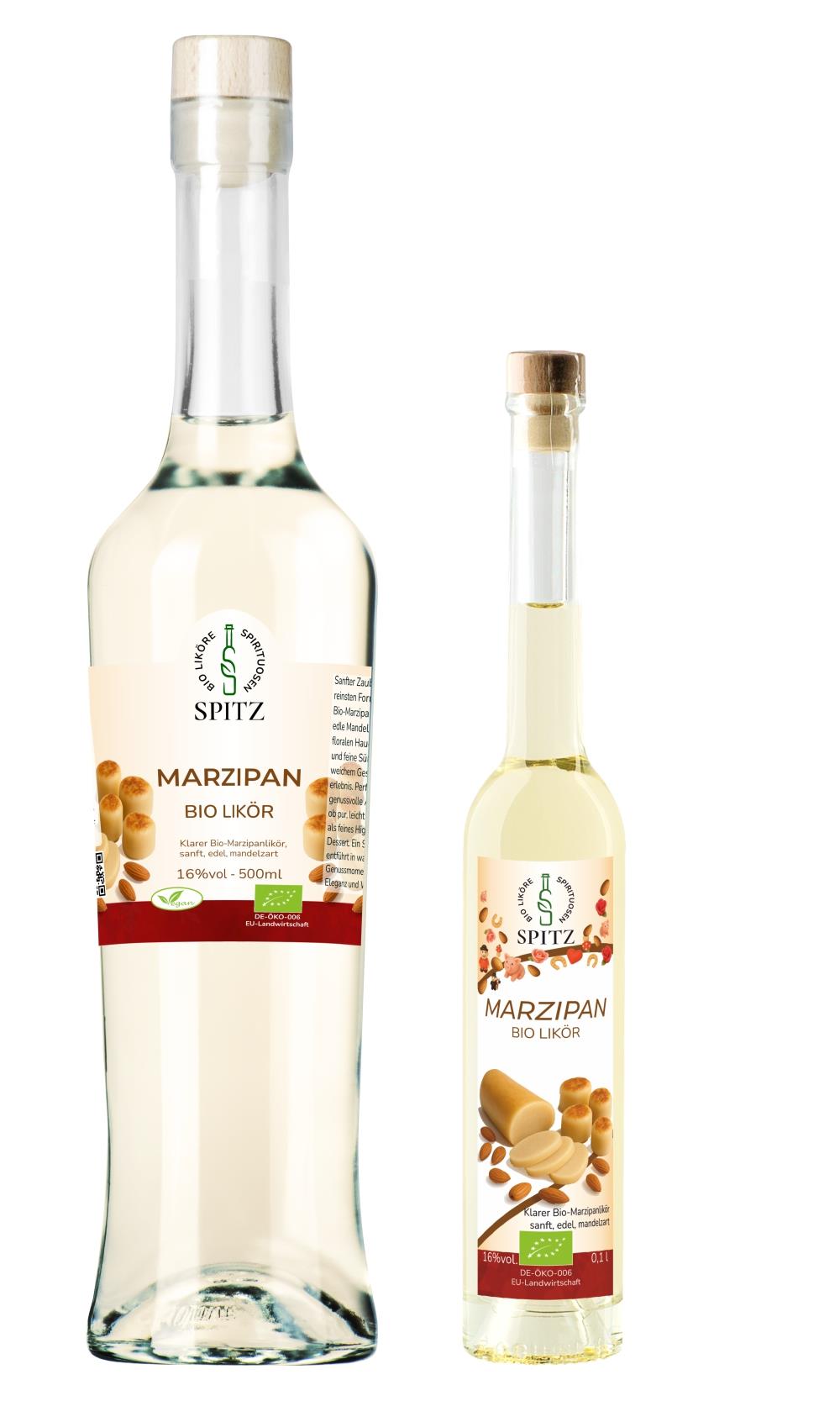 

Edler Bio-Marzipanlikör mit feiner Mandelnote und zartem Hauch von Rose