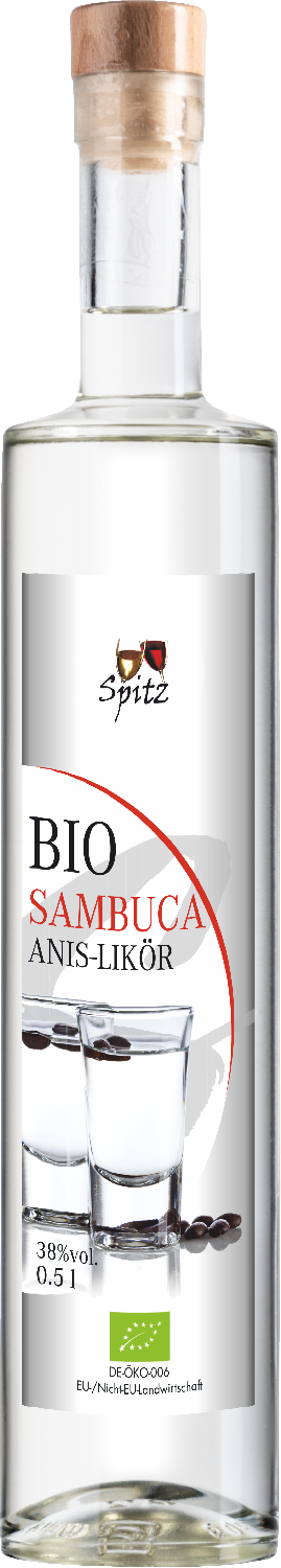 Vegane Bio Sambuca Anis Spirituose. Ausgezeichnet mit der goldenen Medaille der DLG