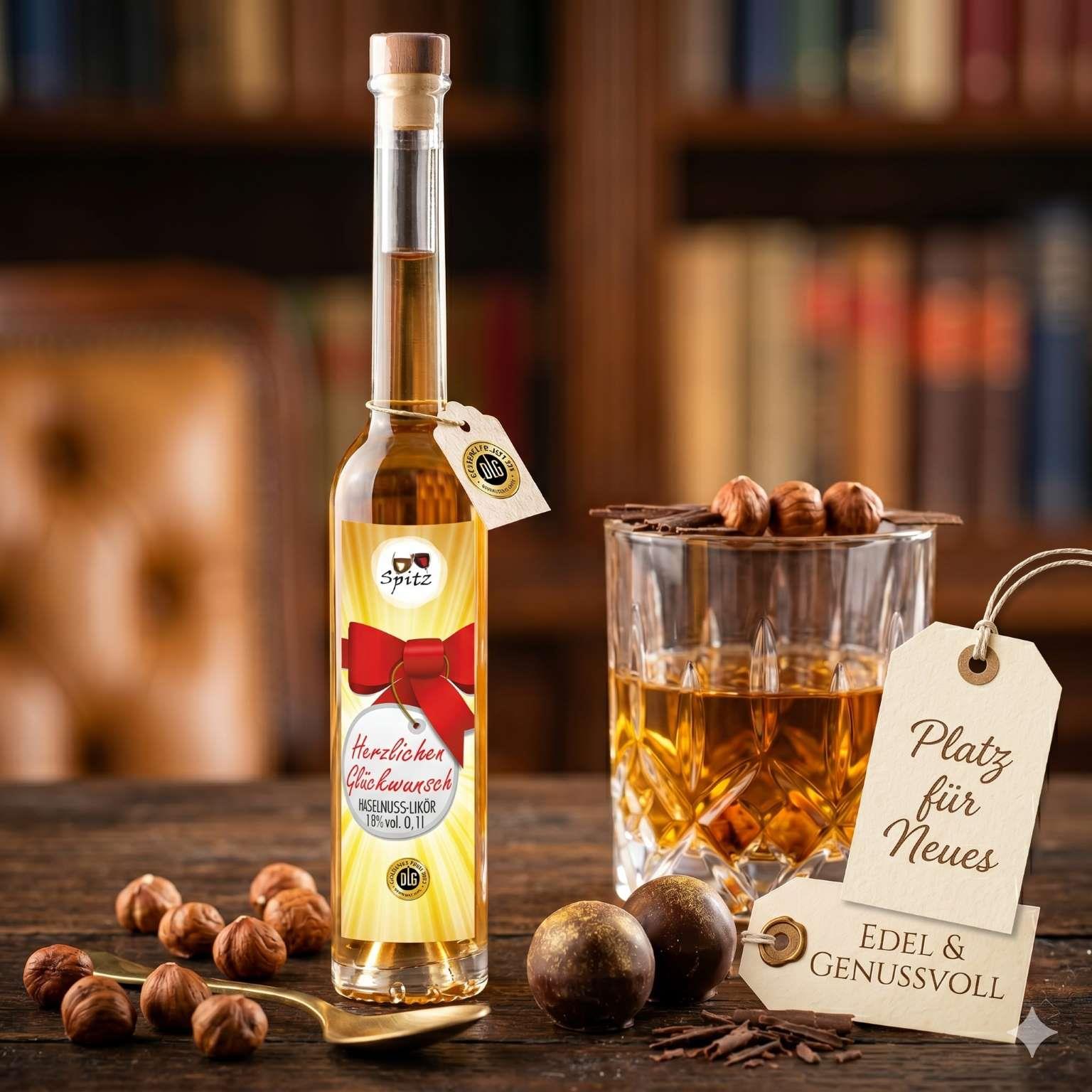 Herzl.Glueckwunsch - Haselnuss Likör, 0.1 l 18 vol%