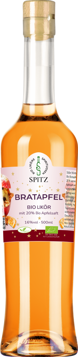 Bio Bratapfel Likoer, mit 20% Bio Apfelsaft