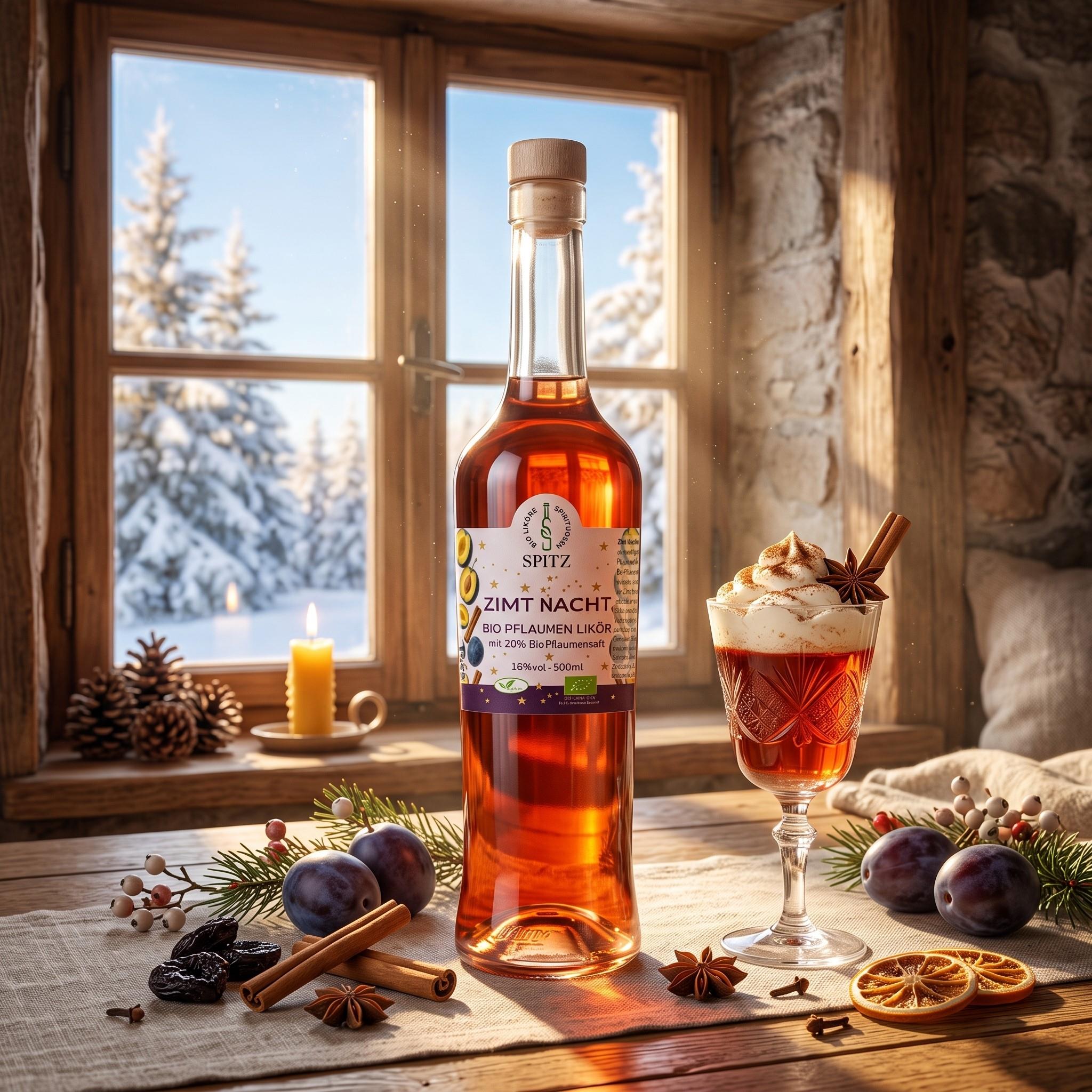 Zimt Nacht BIO Winterlicher Pflaume Likör 0.5 l, 16 vol%