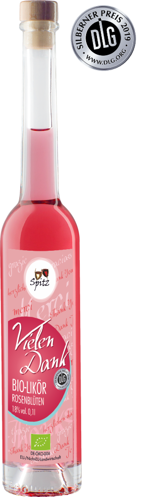 Bio Rosen Likoer als Geschenk. Ausgezeichnet mit der goldenen Medaille der DLG Bio Rosen Likoer als Geschenk. Ausgezeichnet mit der goldenen Medaille der DLG