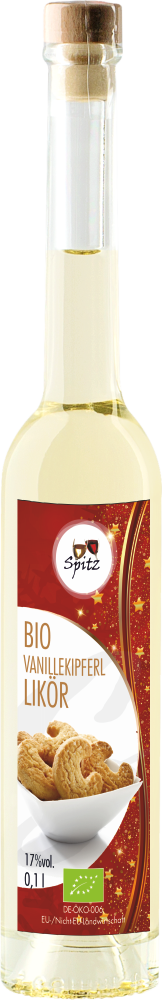 BIO-Vanillekipferl-Likör 0.1 l, 16 vol % altes Etikett BIO-Vanillekipferl-Likör 0.1 l, 16 vol % altes Etikett