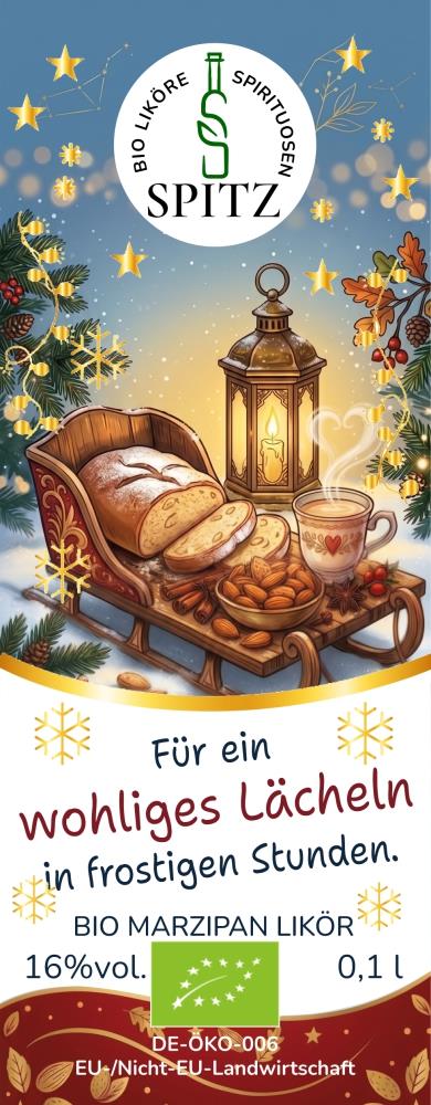 Winterlicher BIO Marzipan Likör 0.1 l