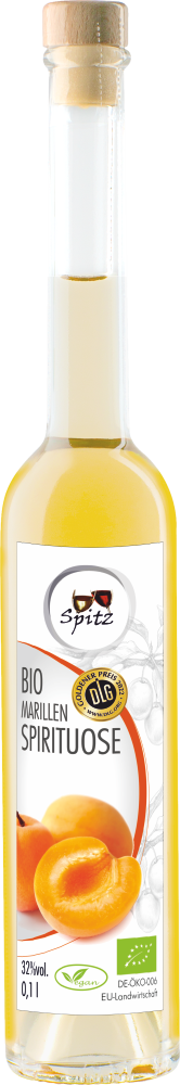 Vegane Bio Marillen Aprikose Spirituose. Ausgezeichnet mit der goldenen Medaille der DLG Vegane Bio Marillen Aprikose Spirituose. Ausgezeichnet mit der goldenen Medaille der DLG