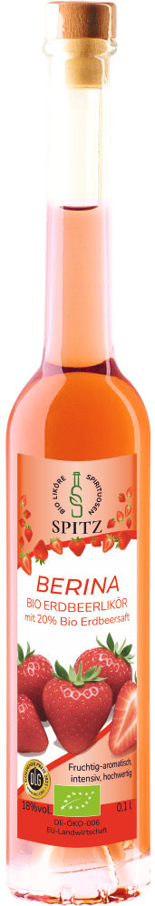 BERINA - BIO Erdbeer Likör 0.1 l 16 vol%
