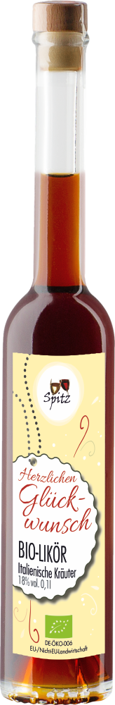 Der aromatische BIO-Kräuter-Likör als Geschenk mit hochwertigem Etikett.